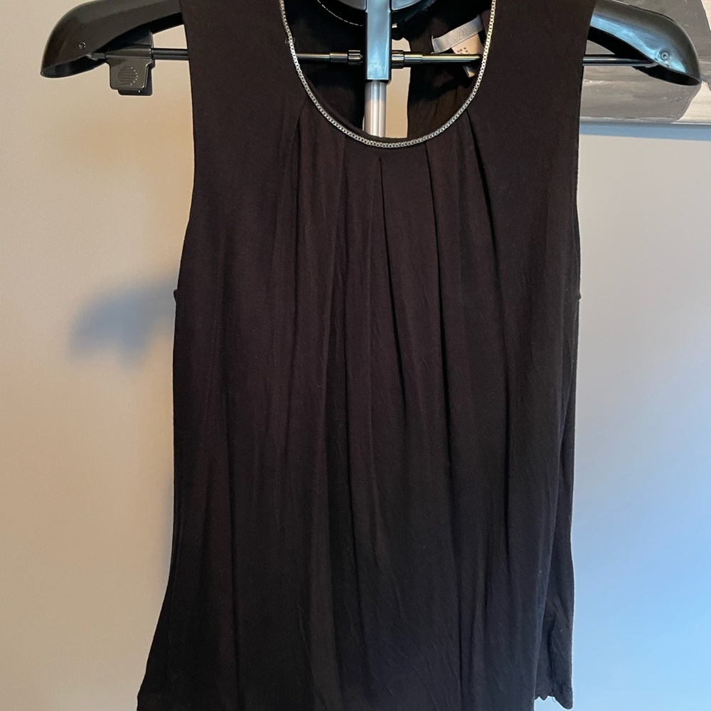 H&M Black Tank Top with Silver Trim